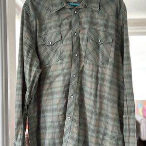 Tecovas Olive Plaid Shirt - Pearl Snap